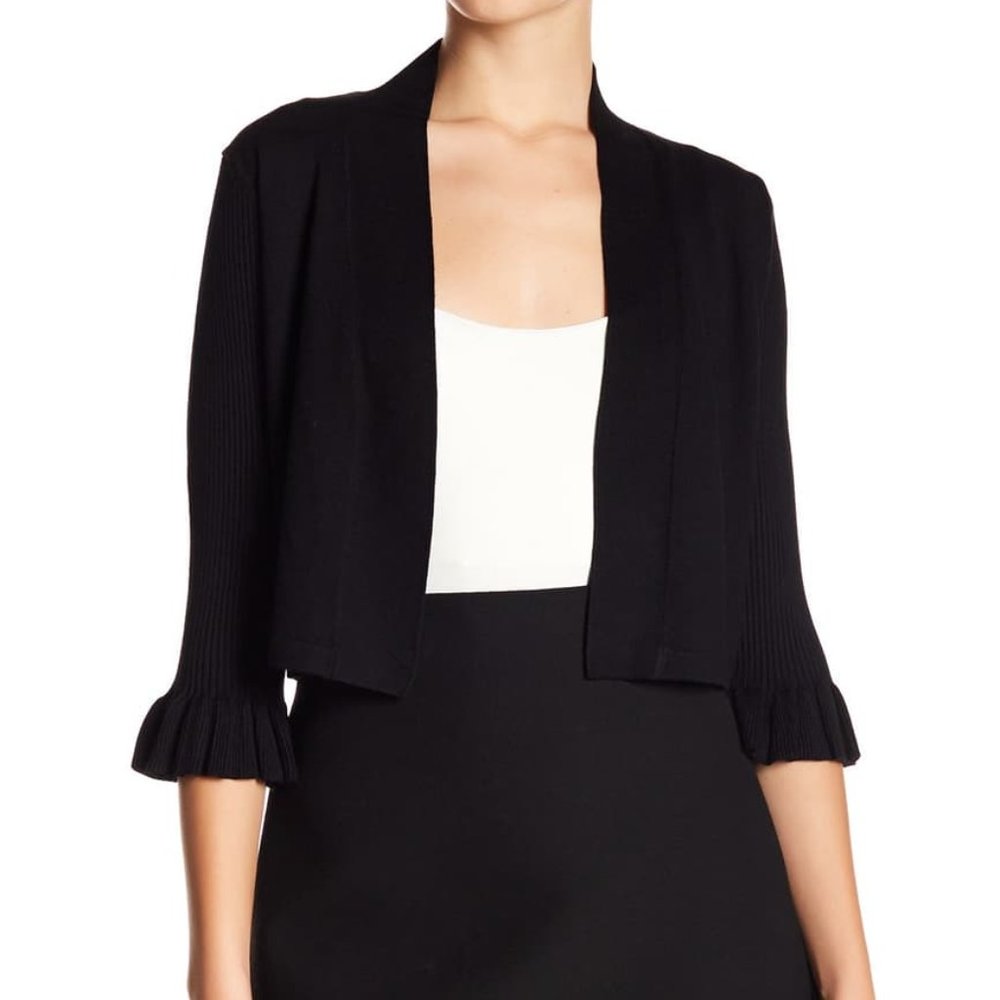 Premise Studio Ruffle Sleeve Knit Cardigan
